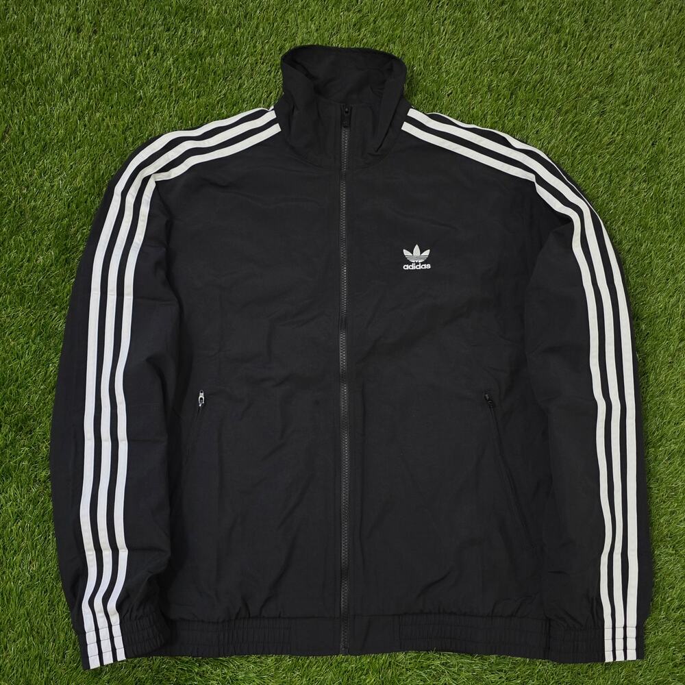 adidas Adicolor Woven Firebird Men's Size Large Track Top Jacket IT2491 Black